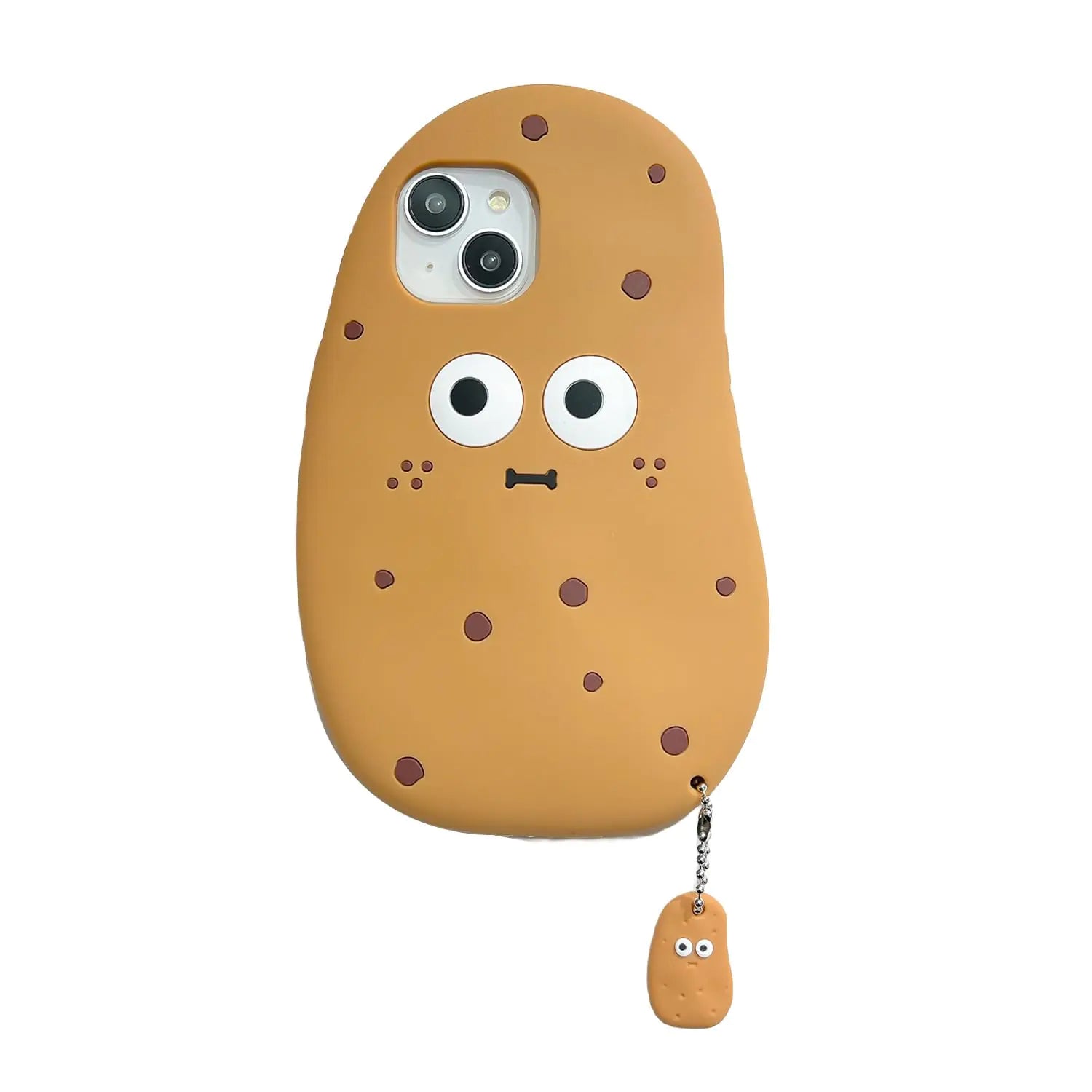 YAKVOOK iPhone 13 Pro Max Case – Cute 3D Kawaii Potato Bear Silicone Phone Case with Keychain, Shockproof Protective Cover